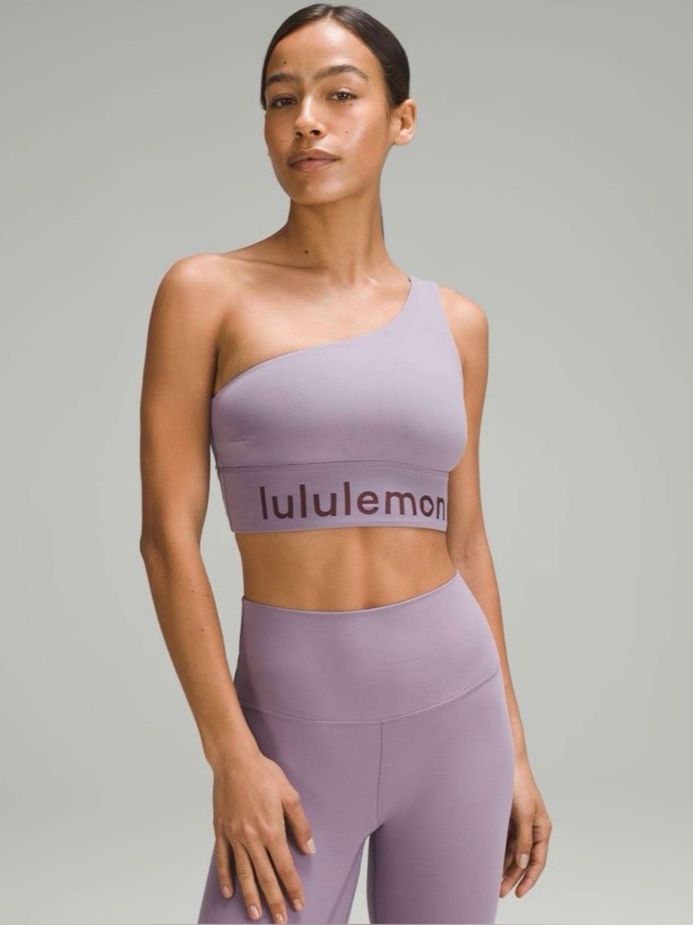 Lululemon Align Asymmetrical Bra *Light, C/D Graphic Purple Ash